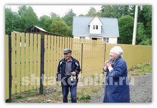 Фото забора штакетник RAL 1014 бежевый в Салехарде